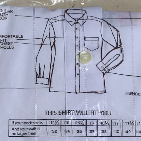 Men's Athletic Fit John Henry White Satin Stripe Long Sleeve Button Down Shirt - Picture 9 of 11